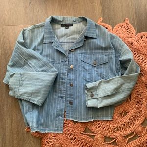 Denim Pinstripe Jacket